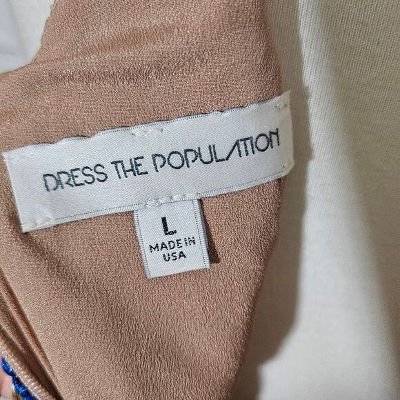 Dress The Population Allie Blue Lace Sheath Dress - Picture 6 of 7